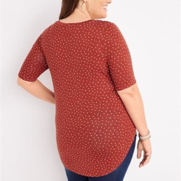 2/$25 NWT - 4x Polka dot  Scoop neck jersey  maurices - Picture 2 of 2